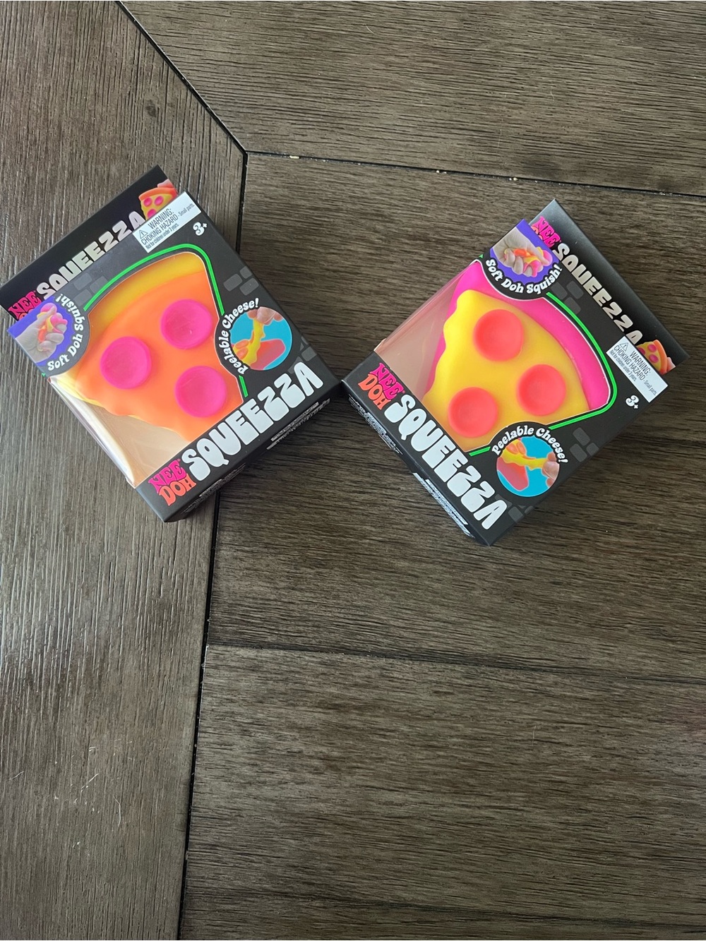 Set of 2 Needoh Squeezza - Pink & Orange Crust